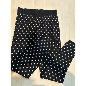 NWT Black Dot Cozy Sweater Leggings Size Large
